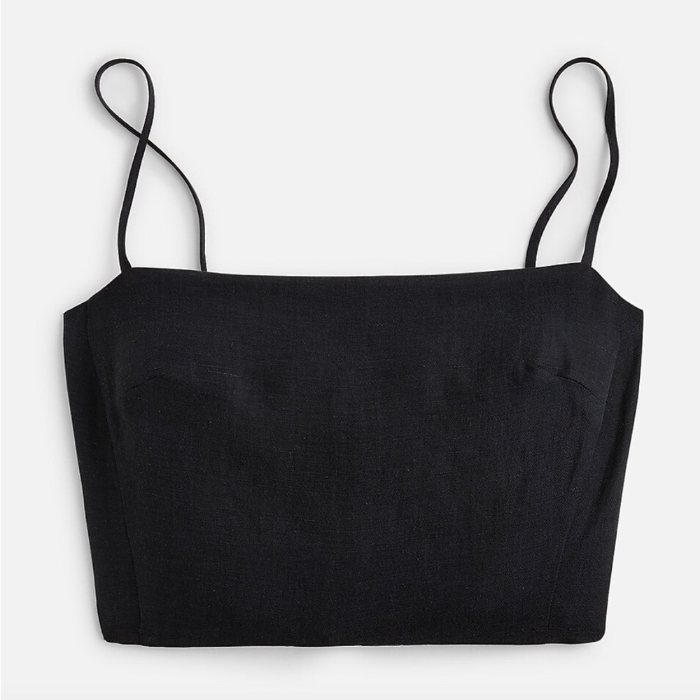 J. Crew Tie-Back Linen-Cupro Blend Tank